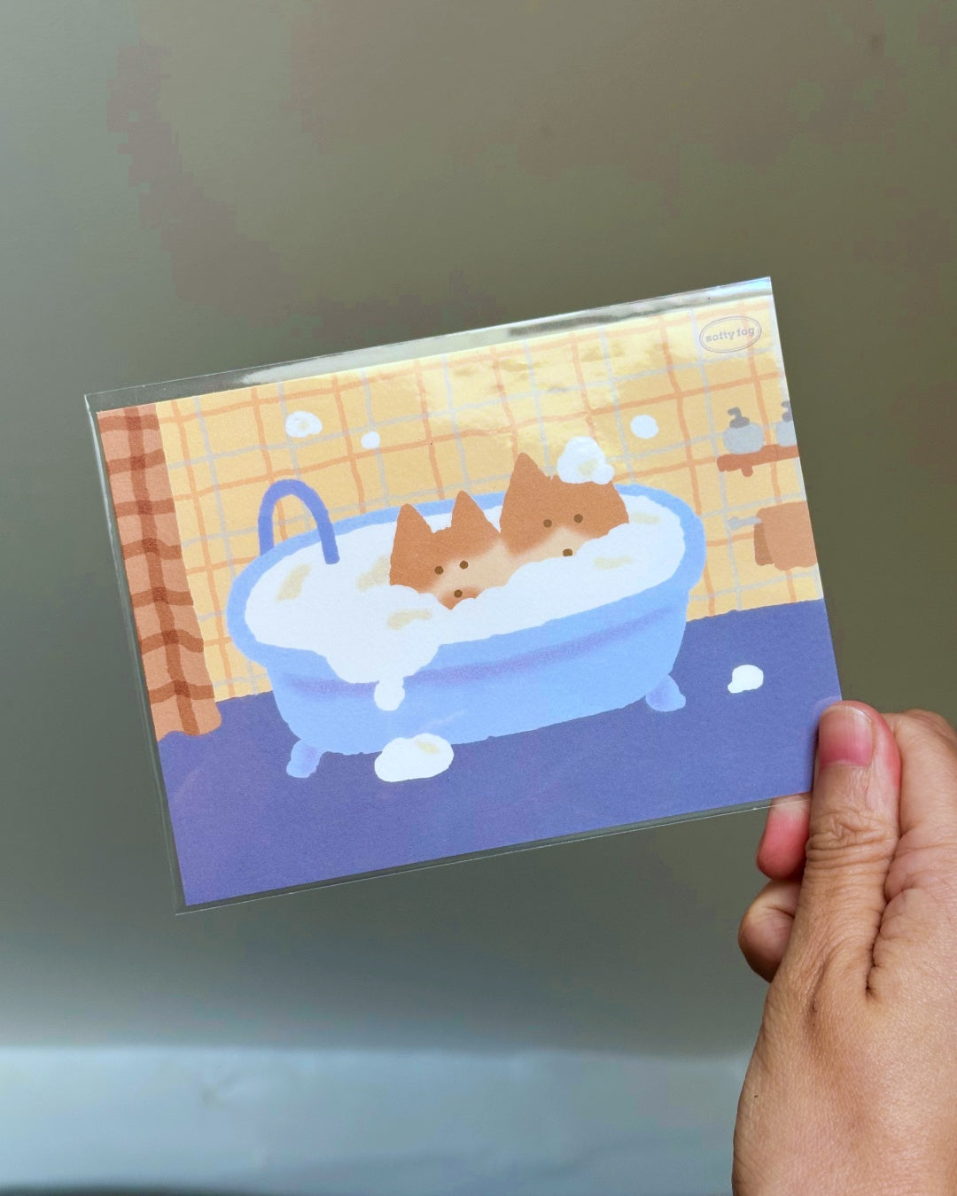Carte postale Bath Cats