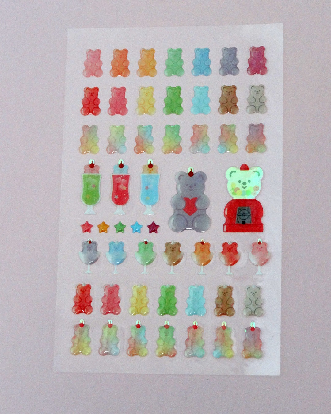 Planche de Stickers Jelly Bear