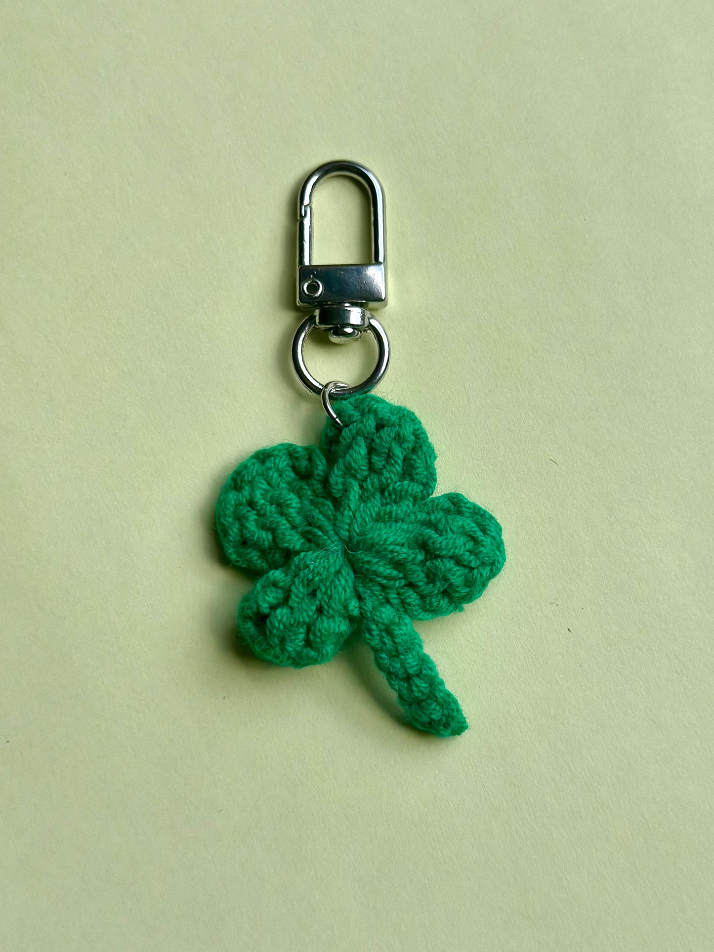 Porte-clés trèfle à quatre feuilles fait main
