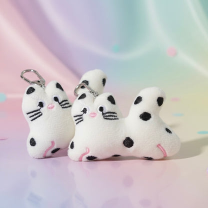 Porte-clés Plush Chat à Pois