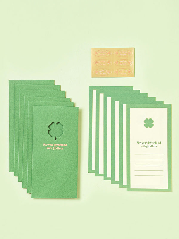 Set de correspondance vert Good Luck