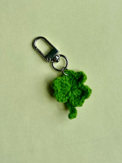 Porte-clés trèfle à quatre feuilles fait main