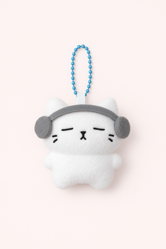 Porte-clés Headphones Cat