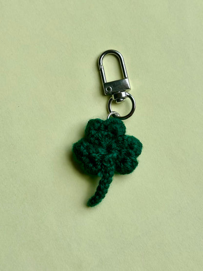 Porte-clés trèfle à quatre feuilles fait main