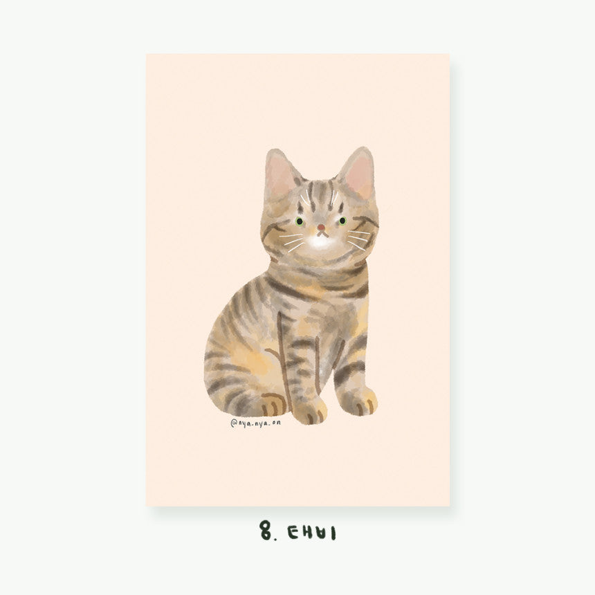 Cartes postales illustrées Chats (22 types)