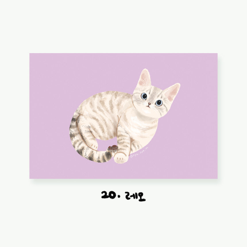Cartes postales illustrées Chats (22 types)