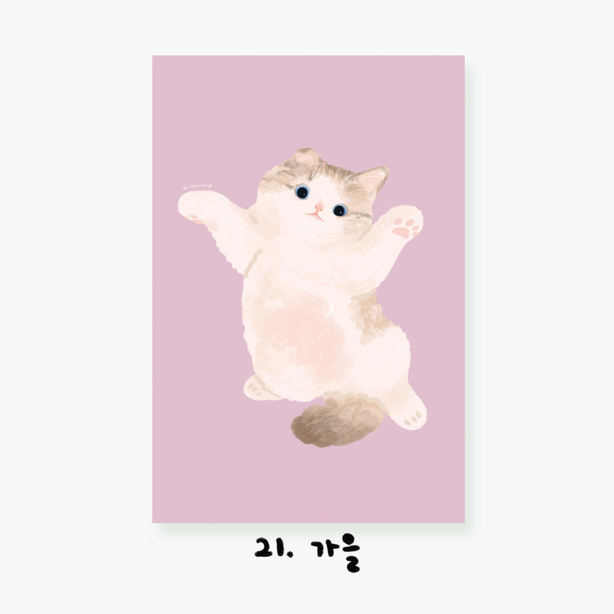 Cartes postales illustrées Chats (22 types)