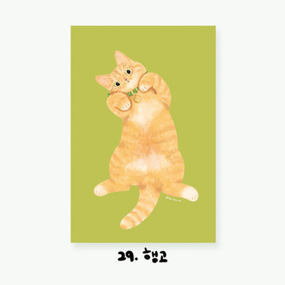 Cartes postales illustrées Chats (22 types)