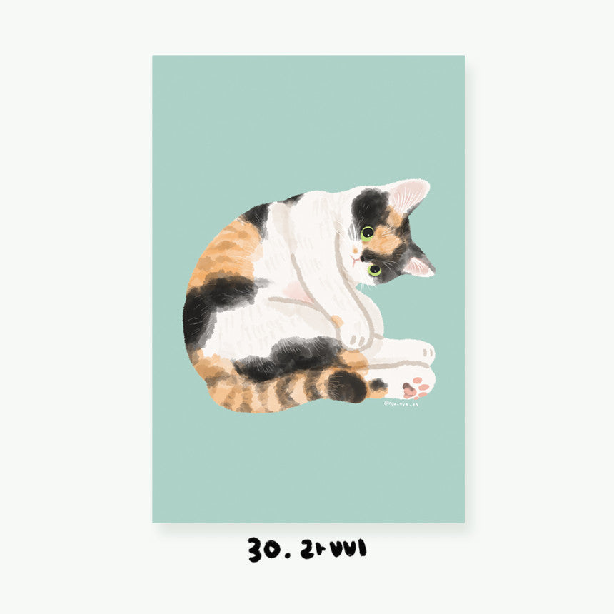 Cartes postales illustrées Chats (22 types)