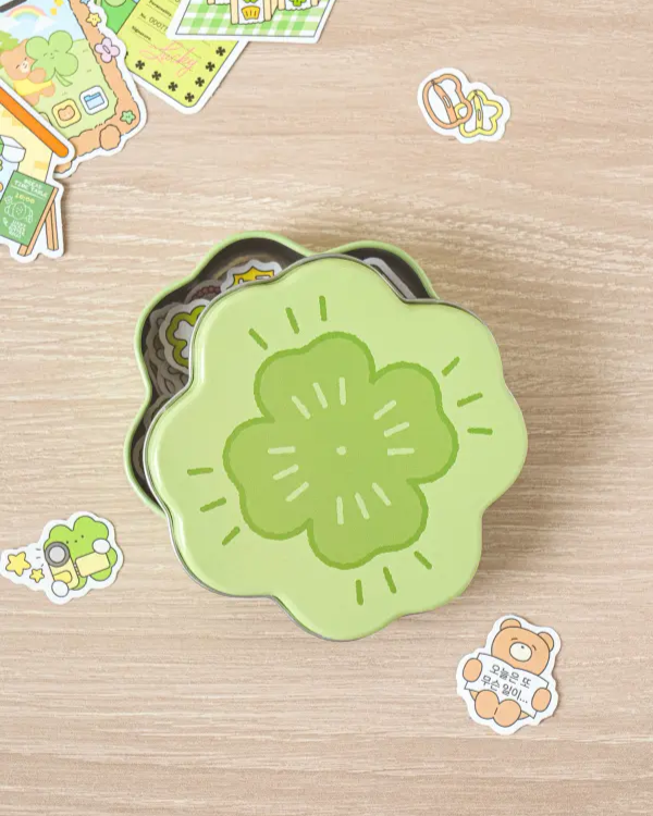 Boite en métal & stickers Lucky Day