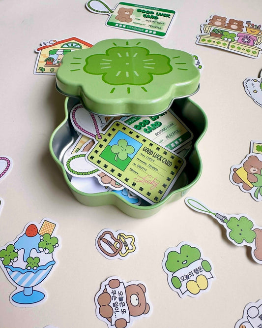Boite en métal & stickers Lucky Day