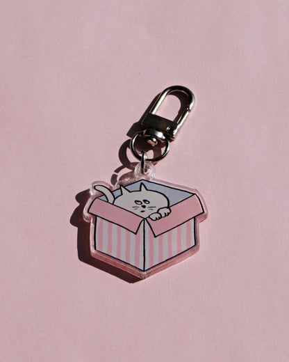 Porte-clé Cat in Box